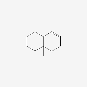 molecular formula C11H18 B14528494 Naphthalene, 1,2,3,4,4a,5,6,8a-octahydro-4a-methyl-, trans- CAS No. 65698-42-2
