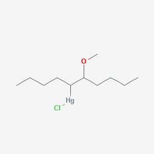 molecular formula C11H23ClHgO B14528517 Chloro(6-methoxydecan-5-yl)mercury CAS No. 62594-84-7