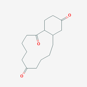 molecular formula C16H24O3 B14528542 Dodecahydrobenzo[12]annulene-2,5,10(1H)-trione CAS No. 62788-47-0