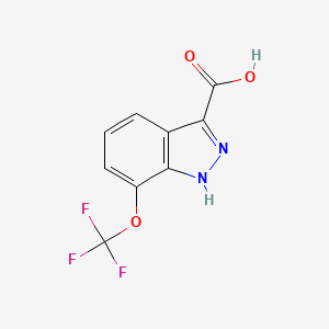 molecular formula C9H5F3N2O3 B1452856 7-(Trifluoromethoxy)-1H-indazole-3-carboxylic acid CAS No. 885277-92-9