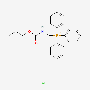 molecular formula C23H25ClNO2P B14528578 Triphenyl{[(propoxycarbonyl)amino]methyl}phosphanium chloride CAS No. 62779-19-5