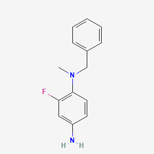 molecular formula C14H15FN2 B1452859 N1-Benzyl-2-fluoro-N1-methylbenzene-1,4-diamine CAS No. 832099-32-8