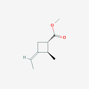 molecular formula C9H14O2 B145286 methyl (1S,2R,3Z)-3-ethylidene-2-methylcyclobutane-1-carboxylate CAS No. 134111-63-0
