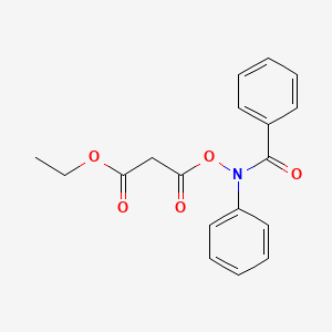 molecular formula C18H17NO5 B14528603 Ethyl 3-{[benzoyl(phenyl)amino]oxy}-3-oxopropanoate CAS No. 62641-51-4