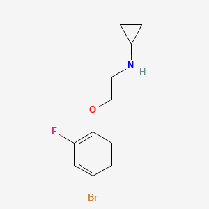 molecular formula C11H13BrFNO B1452866 N-[2-(4-bromo-2-fluorophenoxy)ethyl]cyclopropanamine CAS No. 1038318-98-7