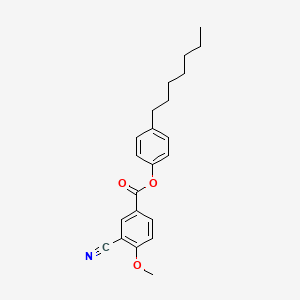 molecular formula C22H25NO3 B14528666 4-Heptylphenyl 3-cyano-4-methoxybenzoate CAS No. 62435-30-7