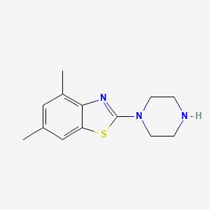 molecular formula C13H17N3S B1452880 4,6-Dimethyl-2-piperazin-1-yl-1,3-benzothiazole CAS No. 1105194-44-2