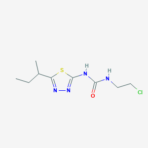 molecular formula C9H15ClN4OS B14528812 N-[5-(Butan-2-yl)-1,3,4-thiadiazol-2-yl]-N'-(2-chloroethyl)urea CAS No. 62492-19-7