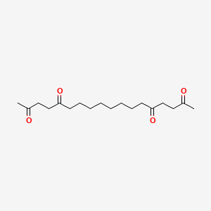 molecular formula C18H30O4 B14528814 Octadecane-2,5,14,17-tetrone CAS No. 62619-82-3