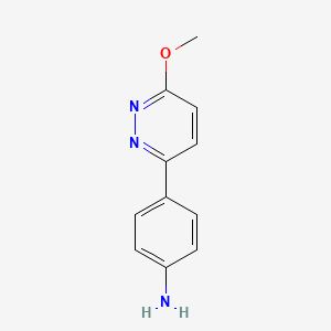 molecular formula C11H11N3O B1452885 4-(6-Methoxypyridazin-3-yl)aniline CAS No. 1105195-18-3
