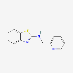4,7-dimethyl-N-(pyridin-2-ylmethyl)-1,3-benzothiazol-2-amine