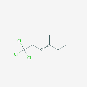 molecular formula C7H11Cl3 B14528934 1,1,1-Trichloro-4-methylhex-3-ene CAS No. 62617-67-8