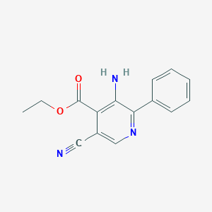 molecular formula C15H13N3O2 B14528959 Ethyl 3-amino-5-cyano-2-phenylpyridine-4-carboxylate CAS No. 62437-10-9