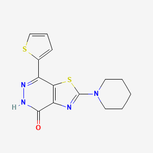 2-piperidin-1-yl-7-(2-thienyl)[1,3]thiazolo[4,5-d]pyridazin-4(5H)-one