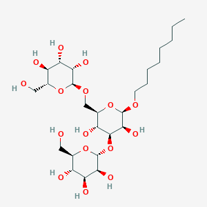 molecular formula C₂₆H₄₈O₁₆ B014529 OCTYL 3,6-DI-O-(A-D-MANNOPYRANOSYL)-B-D-MANNOPYRANOSIDE CAS No. 140147-36-0