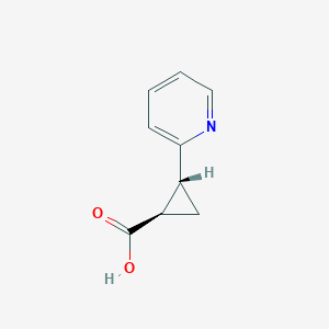 molecular formula C9H9NO2 B1452903 trans-2-(Pyridin-2-yl)cyclopropanecarboxylic acid CAS No. 731811-62-4