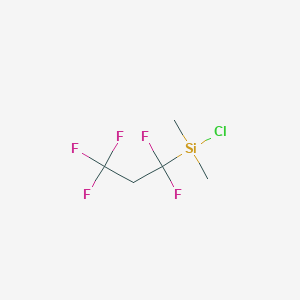 molecular formula C5H8ClF5Si B14529040 Chloro(dimethyl)(1,1,3,3,3-pentafluoropropyl)silane CAS No. 62281-39-4
