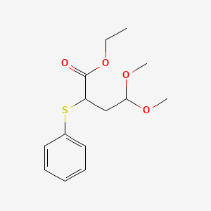 molecular formula C14H20O4S B14529041 Ethyl 4,4-dimethoxy-2-(phenylsulfanyl)butanoate CAS No. 62495-34-5