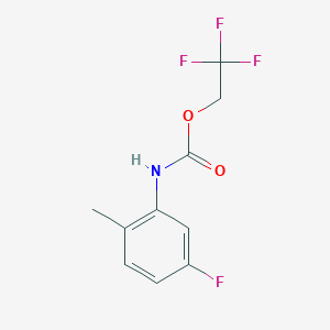 2,2,2-trifluoroethyl N-(5-fluoro-2-methylphenyl)carbamate