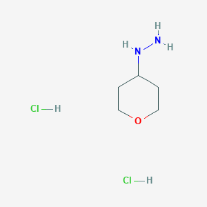 molecular formula C5H14Cl2N2O B1452918 (Tetrahydro-2H-pyran-4-yl)hydrazine dihydrochloride CAS No. 1187974-47-5