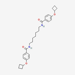 molecular formula C29H38N2O4 B14529190 N,N'-(Heptane-1,7-diyl)bis[4-(cyclobutyloxy)benzamide] CAS No. 62577-94-0