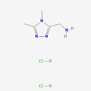 (dimethyl-4H-1,2,4-triazol-3-yl)methanamine dihydrochloride