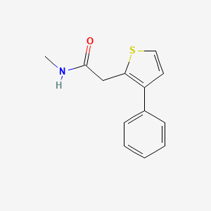 molecular formula C13H13NOS B14529228 N-Methyl-2-(3-phenylthiophen-2-yl)acetamide CAS No. 62404-39-1