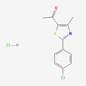 1-[2-(4-Chlorophenyl)-4-methyl-1,3-thiazol-5-yl]ethan-1-one hydrochloride