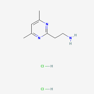 molecular formula C8H15Cl2N3 B1452925 2-(4,6-Dimethylpyrimidin-2-yl)ethan-1-amine dihydrochloride CAS No. 1269151-25-8