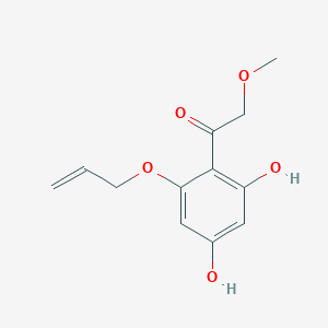 molecular formula C12H14O5 B14529297 Ethanone, 1-[2,4-dihydroxy-6-(2-propenyloxy)phenyl]-2-methoxy- CAS No. 62330-10-3