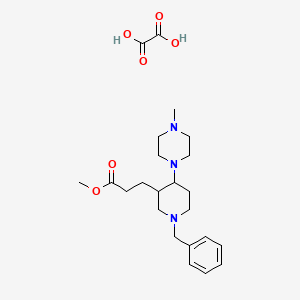 molecular formula C23H35N3O6 B1452934 methyl 3-[1-benzyl-4-(4-methylpiperazin-1-yl)piperidin-3-yl]propanoate oxalate CAS No. 1242339-17-8