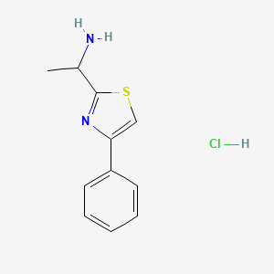 1-(4-Phenyl-1,3-thiazol-2-yl)ethan-1-amine hydrochloride