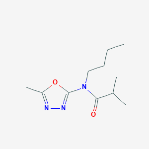 molecular formula C11H19N3O2 B14529373 N-Butyl-2-methyl-N-(5-methyl-1,3,4-oxadiazol-2-YL)propanamide CAS No. 62347-65-3