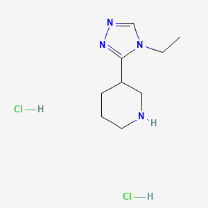 3-(4-ethyl-4H-1,2,4-triazol-3-yl)piperidine dihydrochloride