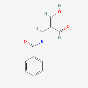 molecular formula C11H9NO3 B14529419 N-[(Z)-2-formyl-3-hydroxyprop-2-enylidene]benzamide 