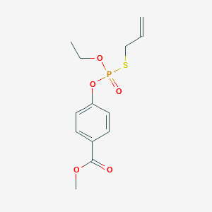molecular formula C13H17O5PS B14529434 Methyl 4-({ethoxy[(prop-2-en-1-yl)sulfanyl]phosphoryl}oxy)benzoate CAS No. 62267-95-2