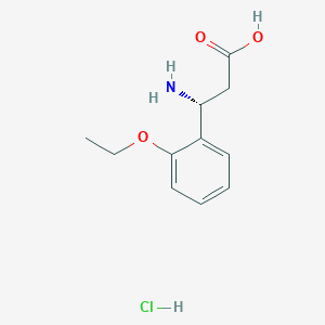 molecular formula C11H16ClNO3 B1452945 (3R)-3-amino-3-(2-ethoxyphenyl)propanoic acid hydrochloride CAS No. 1308646-52-7