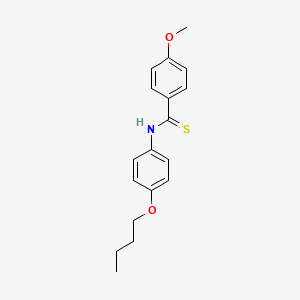molecular formula C18H21NO2S B14529451 N-(4-Butoxyphenyl)-4-methoxybenzene-1-carbothioamide CAS No. 62516-73-8