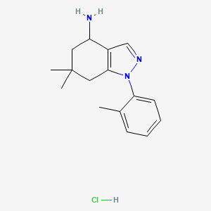 6,6-dimethyl-1-(2-methylphenyl)-4,5,6,7-tetrahydro-1H-indazol-4-amine hydrochloride