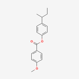molecular formula C18H20O3 B14529466 Benzoic acid, 4-methoxy-, 4-(1-methylpropyl)phenyl ester CAS No. 62717-03-7