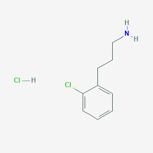 molecular formula C9H13Cl2N B1452947 3-(2-Chlorophenyl)propan-1-amine hydrochloride CAS No. 879663-52-2