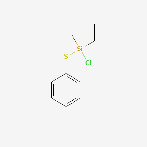 molecular formula C11H17ClSSi B14529471 Chloro(diethyl)[(4-methylphenyl)sulfanyl]silane CAS No. 62474-47-9