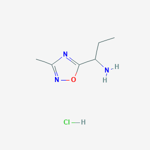 [1-(3-Methyl-1,2,4-oxadiazol-5-YL)propyl]amine hydrochloride