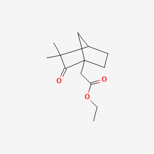 molecular formula C13H20O3 B14529511 Ethyl (3,3-dimethyl-2-oxobicyclo[2.2.1]heptan-1-yl)acetate CAS No. 62853-93-4