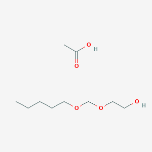 molecular formula C10H22O5 B14529537 Acetic acid;2-(pentoxymethoxy)ethanol CAS No. 62529-14-0