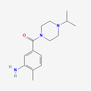 molecular formula C15H23N3O B1452955 5-[(4-Isopropylpiperazin-1-yl)carbonyl]-2-methylaniline CAS No. 1154107-19-3