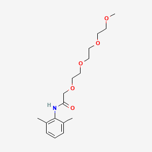 molecular formula C17H27NO5 B14529593 N-(2,6-Dimethylphenyl)-2,5,8,11-tetraoxatridecan-13-amide CAS No. 62593-61-7