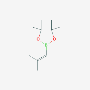 molecular formula C10H19BO2 B145296 4,4,5,5-Tetramethyl-2-(2-methylprop-1-en-1-yl)-1,3,2-dioxaborolane CAS No. 126689-00-7