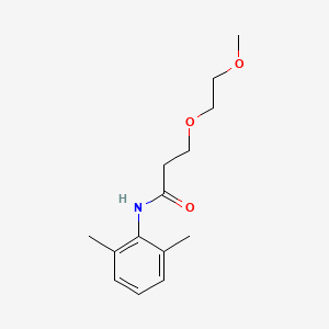 molecular formula C14H21NO3 B14529604 N-(2,6-Dimethylphenyl)-3-(2-methoxyethoxy)propanamide CAS No. 62593-64-0