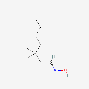 molecular formula C9H17NO B14529643 N-[2-(1-Butylcyclopropyl)ethylidene]hydroxylamine CAS No. 62441-60-5